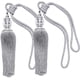 thumbnail image 2 of 1 par de lazos de cortina, clips de cortina de cuerda con bolas de cinta de borla hecha a mano, diseño compatible con la decoración de la ventana de la oficina del hogar (gris) Afortunado Sencillez, 2 of 5
