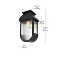 thumbnail image 2 of Elegant Lighting Albert 10 Inch Outdoor Wall Sconce In Black, 2 of 8