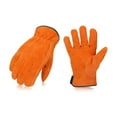 thumbnail image 1 of Apuakthei Guantes de Conductor de Cuero Cortos de Cuero Completo para Conductor Soldadura eléctrica Corta sin Forro Verano Transpirable, 1 of 5