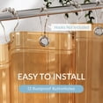 thumbnail image 4 of Bathway Shower Curtain Liner, 72"W x 72"L Waterproof PEVA Plastic Shower Curtain Liner for Bathroom with Magnets, Clear Orange, 4 of 8