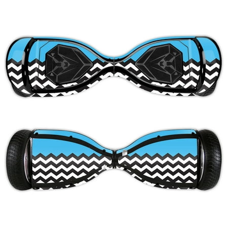 Skin Decal Wrap Compatible With Swagtron T5 Baby Blue Chevron
