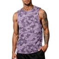 thumbnail image 2 of Mens Tank Tops Summer Sleeveless Camo Printed Tee Cool Workout T-Shirts Beach Novelty Undershirts, 2 of 6