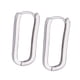 thumbnail image 4 of Pendientes para niñas, regalos minimalistas de verano, hebilla de oreja elegante Plata Zulema Pendientes de aro de mujer, 4 of 8