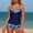 #438-Navy, variant on Haivin Women's Beach Tankini, Lightweight and Stylish with Vibrant Digital Print, Two Piece Swimsuit for Beach, Pool and Vacation