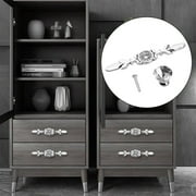 2pcs Crystal Cabinet Knobs Drawer Dresser Handles Diamond Glass Pulls with Screws, (Small, Silver)