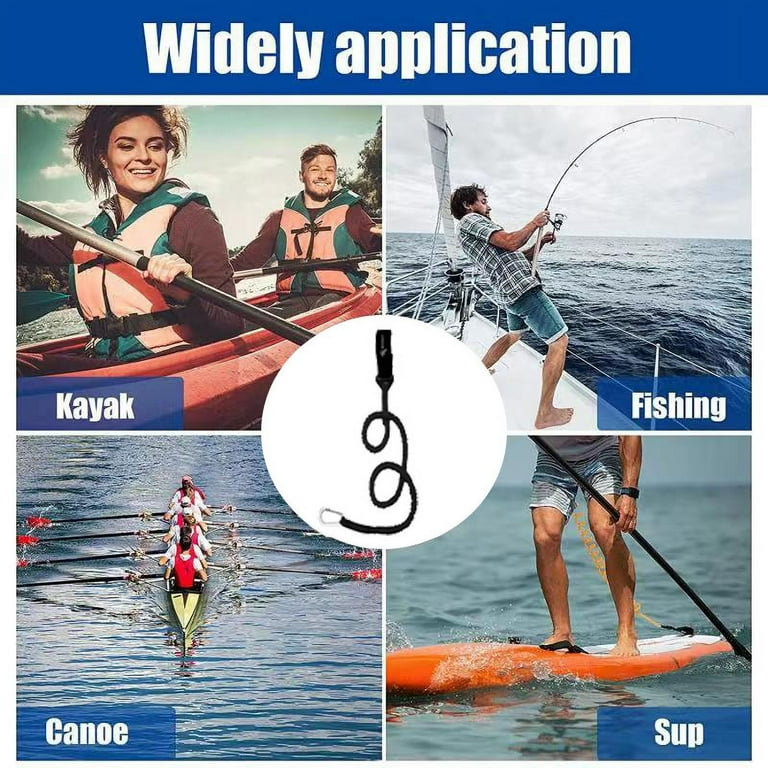 Goghost Kayak Paddle Leash,Lightweight Nylon Kayak Fishing Accessories for Fishing Boating,Black 2 Pack Goghost Kayak Paddle Leash,Lightweight Nylon Kayak Fishing Accessories for Fishing Boating,Black 2 Pack