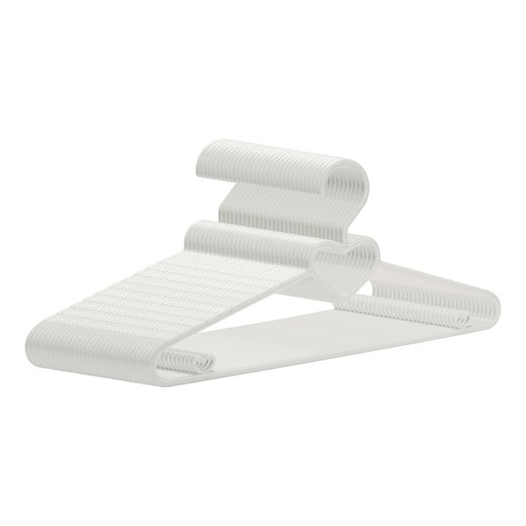 Unique Bargains Plastic Non-Slip Hangers for Clothing Coats 30 Packs Light Gray