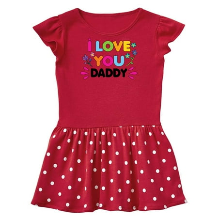 

Inktastic I Love You Daddy with Flowers Gift Toddler Girl Dress
