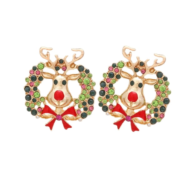 Pendientes de Navidad Pendientes colgantes Pendientes de diamantes de imitación Pendientes colgantes para mujer para club Compromiso Graduación Boda 42 cm x 37 cm