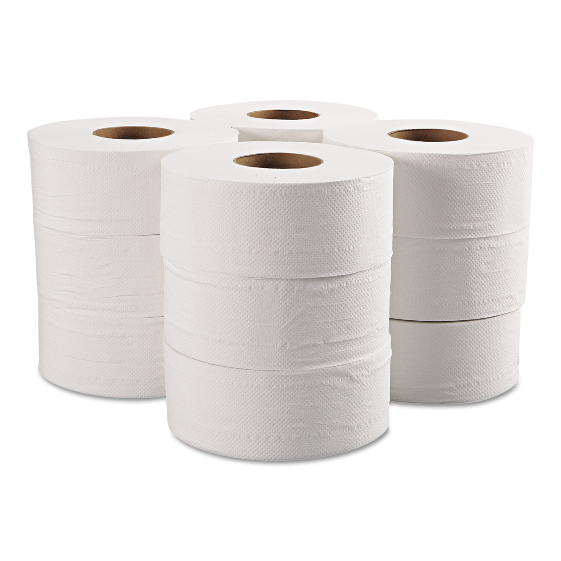 GEN Jumbo Bathroom Tissue, Septic Safe, 2Ply, White, 650 ft, 12 Roll