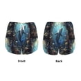 thumbnail image 3 of Pofeuu Underwater Dolphin Print Women's Athletic Shorts Running Workout Shorts Tummy Control Quick Dry Gym Shorts with Pockets Double layer sports shorts-XX-Large, 3 of 7