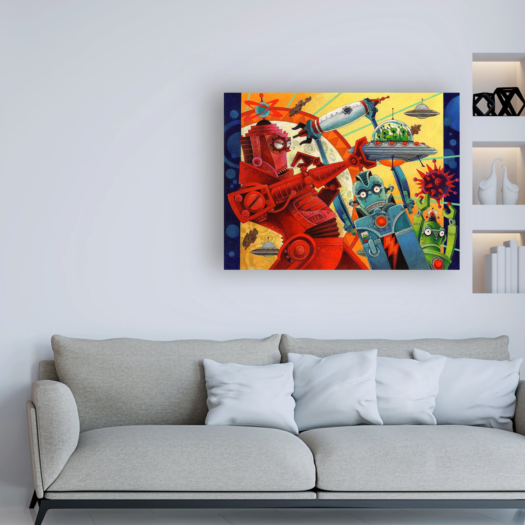 Trademark Fine Art 'Robotic Uprising' Canvas Art by David Galchutt