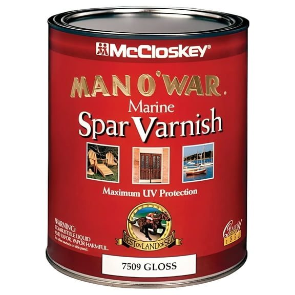 Man O’ War Marine Spar Varnish Wood Finish, 1 qt