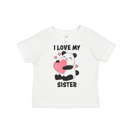 

Inktastic I Love My Sister with Panda Illustration Gift Toddler Boy or Toddler Girl T-Shirt