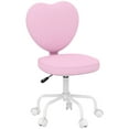 thumbnail image 1 of HOMCOM Heart Love Shaped Design Office Chair with Adjustable Height, Pink, 1 of 10