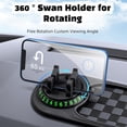 thumbnail image 5 of 4‑in‑1 Car Antislip Dashboard Mat, Multifunctional Vehicle Mounted Anti Slip Mat with 360° Rotatable Phone Holder & Extra‑Large Organizer Mat with Interior Cleaning Gel (M-Black), 5 of 8