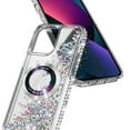 thumbnail image 4 of NageBee Designed for iPhone 13 Mini Magnetic Case for MagSafe, Tempered Glass Screen Protector/Wrist Strap Lanyard, Glitter Floating Liquid Cute Case (Diamond), 4 of 6