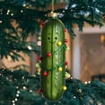thumbnail image 4 of Christmas acrylic Hanging Ornament, Cute Mini Green Cucumber Pendant with Lanyard, Christmas Tree Decoration,12pcs(B), 4 of 9