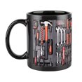 thumbnail image 1 of Taza de café con forma de caja de herramientas, taza de cerámica con impresión a doble cara, asa ergonómica, apta para microondas y lavavajillas, regalo para mecánicos, amantes de los coches., 1 of 8