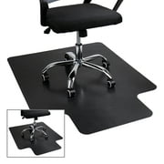 Mind Reader Office Chair Mat for Hardwood Floors, PVC, 47.5"L x 35.5"W x 0.125"H, Set of 2, Black