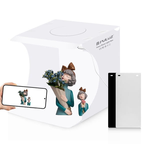 PULUZ 20cm Folding Portable 550LM Light Photo Lighting Studio Shooting Tent Box Kit with 2 Colors