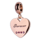 thumbnail image 1 of Charm para Pulsera LuckyLy, Dije de Corazón, Acero Inoxidable y Zirconia Cúbica, Modelo Forever rosa UNITALLA, 1 of 8