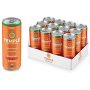 Temple Turmeric, Vitality Supertonic, Sparkling Watermelon Ginseng, Adaptogens + Caffeine, 12 Fl Oz, 12 Ct