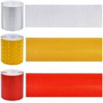 thumbnail image 3 of Reflective Tape Self Adhesive Warning Tape Reflective For Safety In The Dark 3 Rolls Weather Resistant Reflective Tape Reflectors Bicycle Reflector Sticker 50mm × 3 meters Red White Yellow, 3 of 5