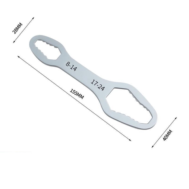 Double Ensemble de Clé à Extrémité, 1 Clé à Écrou Réglable pour Enlever, Acier Chromé Résistant à la Rouille, Levier Long, 5/16 Po à 7/8 Po et 9 mm à 8 mm