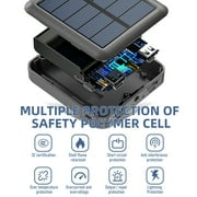20000mAh Solar Power Bank Waterproof Emergency Solar Charger 4 USB Ports External Charger Power Bank for Cell Phone by DFITO,Black