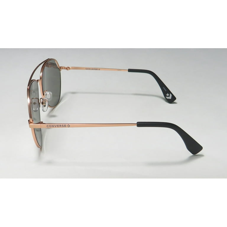 Converse Men Rose Gold Metal Aviator Sunglass Gold Flash Lens H092