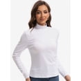 thumbnail image 4 of Women's Turtleneck Long Sleeve Shirts Slim Fitted Lightweight Base Layer Casual Tops, 4 of 6