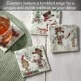 thumbnail image 2 of Thirstystone "Brown Hat Snowmen" 4-Pack Tumbled Tile Coasters, 2 of 7