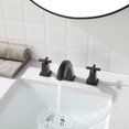 thumbnail image 3 of YASINU  Cross Handles Widespread 8 Inch Bathroom Faucet With Drain Oil Rubbed Bronze Oil Rubbed, 3 of 5