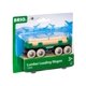 thumbnail image 1 of Set de tren de juguete BRIO World Lumber Loading Wagon 33696, color verde, 1 of 5