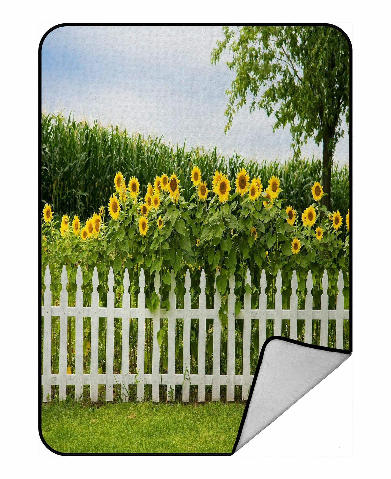 ECZJNT Sunflowers Throw Blanket Fleece Blankets Plush Blanket 58x80