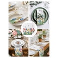 thumbnail image 3 of Watercolors Tulips Cloth Napkins Set of 6 Reusable Dinner Napkins, Spring Butterflies Flowers Leaves Plants Cocktail Napkin Washable Table Napkins for Wedding/Holiday Party/Baby Shower 20"x20", 3 of 7