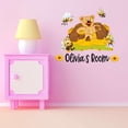 thumbnail image 3 of Children Cute Cartoon Wall Decal Decoration Custom name Cute Honey Bee's Vinyl Wall Decal Lasts Years and Easily Removable - Size: 40 In(W) x 36 In(H), 3 of 5
