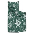 thumbnail image 2 of Green Christmas Snowflake Pattern Toddler Nap Mats for Kids Preschool,50"x20" Sleeping Mat Bag or Kids,Toddler Sleeping Bag,Toddler Nap Mat or Daycare, 2 of 6