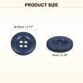 thumbnail image 2 of Uxcell 50pcs Sewing Button 18mm 4 Holes Resin Round Crafting Buttons, Light Blue, 2 of 6