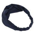 thumbnail image 5 of Unique Bargains Stripes Elastic Cross Headwrap Navy Blue, 5 of 6