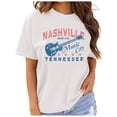 thumbnail image 1 of Womens Oversized T Shirts Loose Casual Skeletons Nashville Graphic Tees Letter Print Summer Tops Boyfriend Tops, 1 of 7