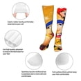 thumbnail image 5 of Lsque Sml Jeffy Print Women's Men's Novelty 20in Crew Socks Cotton Socks Knee High Socks for Walking,Running,Nurses,Pregnancy, 5 of 6