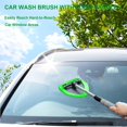 thumbnail image 6 of Windshield Cleaning Tool, Car Window Cleaner Windshield Cleaner with 4 Reusable and Washable Microfiber Pads and Extendable Handle Auto Inside Glass Wiper Kit (Green), 6 of 13