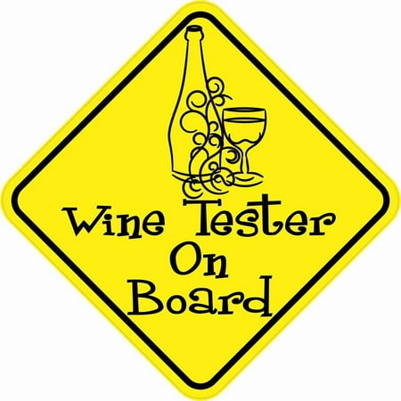 - StickerTalk® Brand 5in x 5in Wine Tester On Board Magnet Vinyl Magnetic Vehicle Magnets