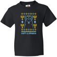 thumbnail image 3 of Inktastic Hannukkah Happy Llamakkah with Menorah Youth T-Shirt, 3 of 5