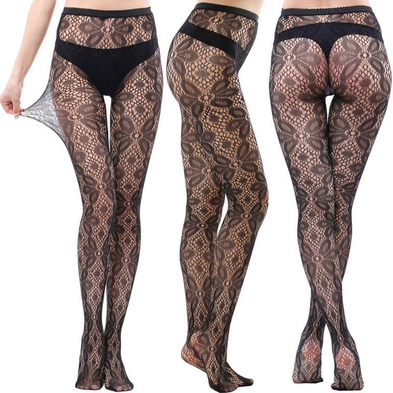 Buy Women High Waist Tights Fishnet Stockings Silky Sheer Anti-fall Lace  Top Elasticity Pantyhose Stocking, Black Thigh High Fishnet One Size, One  Size at