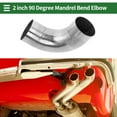 thumbnail image 2 of 90 Degree Mandrel Exhaust Pipe DIY Custom Car Modified Exhaust Pipe Tubing Piping 51mm/2" OD 100mm/3.94" Length 304 Stainless Steel Silver Tone, 2 of 7