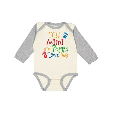 

Inktastic Mimi and Pappy Love Me Boys or Girls Long Sleeve Baby Bodysuit