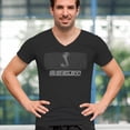 thumbnail image 4 of Shelby Logo Honeycomb Grille V-Neck T-shirt Mustang Cobra GT Muscle Car GT500 GT350 Performance Powered by Ford Tee, 4 of 7